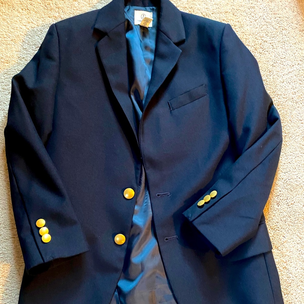 Lands End Navy Boys Blazer